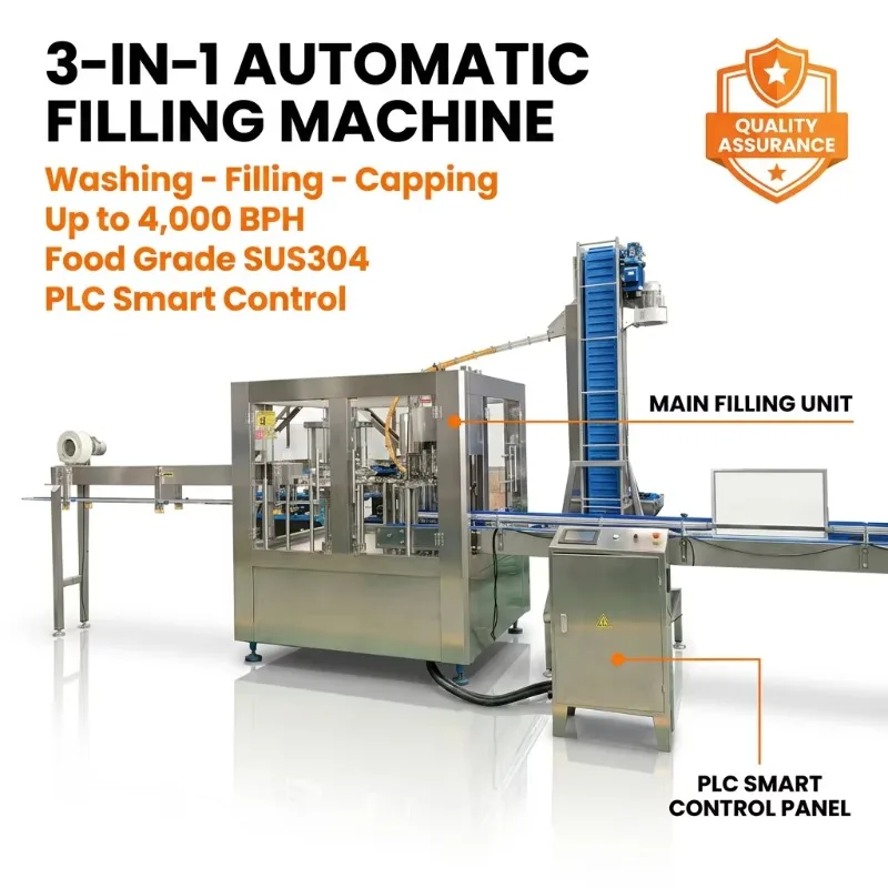 Customized plastic bottle filling machine beverage production line 200‑4000BPH sachet packing for small beverage manufacturers