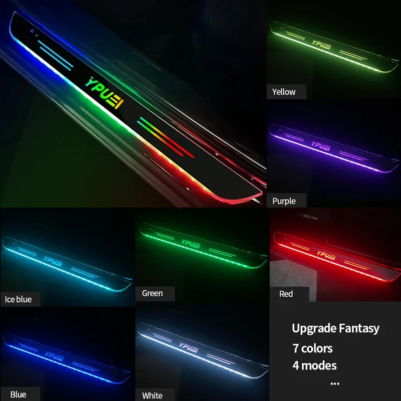 For PEUGEOT 308 5008 408 508 4008 2008 Customized Car Welcome Door illuminated Sill Light Logo Lamp LED Car Scuff Plate Pedal