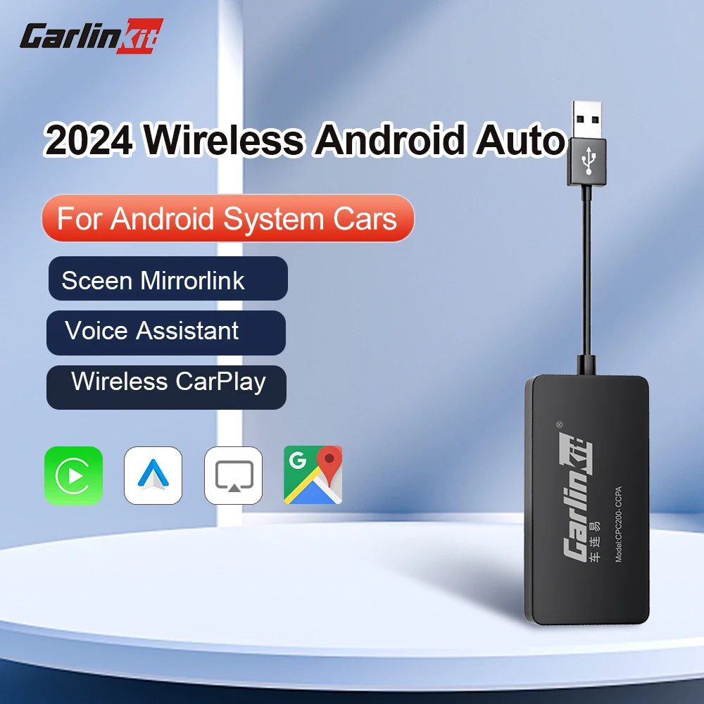 CarlinKit Wireless Android Auto Dongle For Android System Cars Wireless CarPlay Mirrorlink Screen Easy to Use 5Ghz WiFi Connect