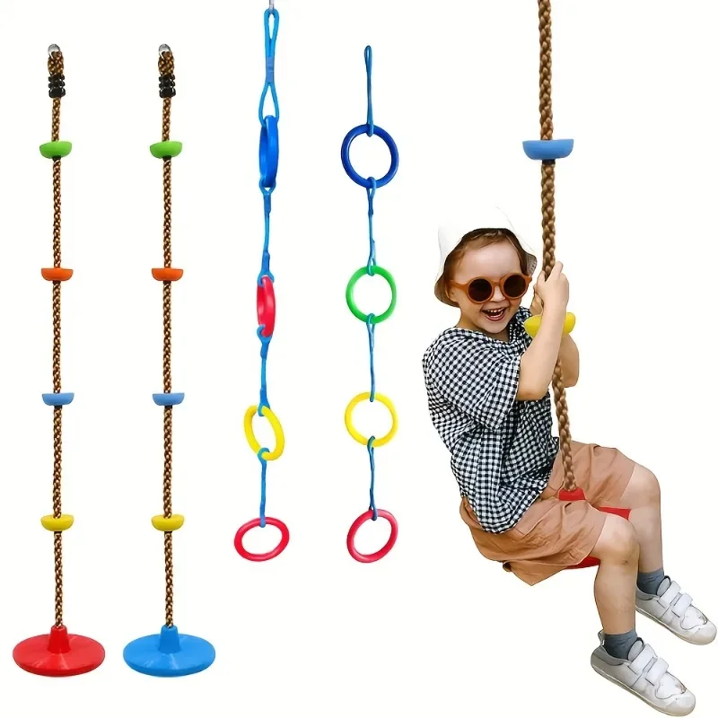 子供用スイングとクライミングの組み合わせ耐久性のあるハンドグリップフィットネス玩具安全な屋内屋外遊び場エンターテイメント運動器具