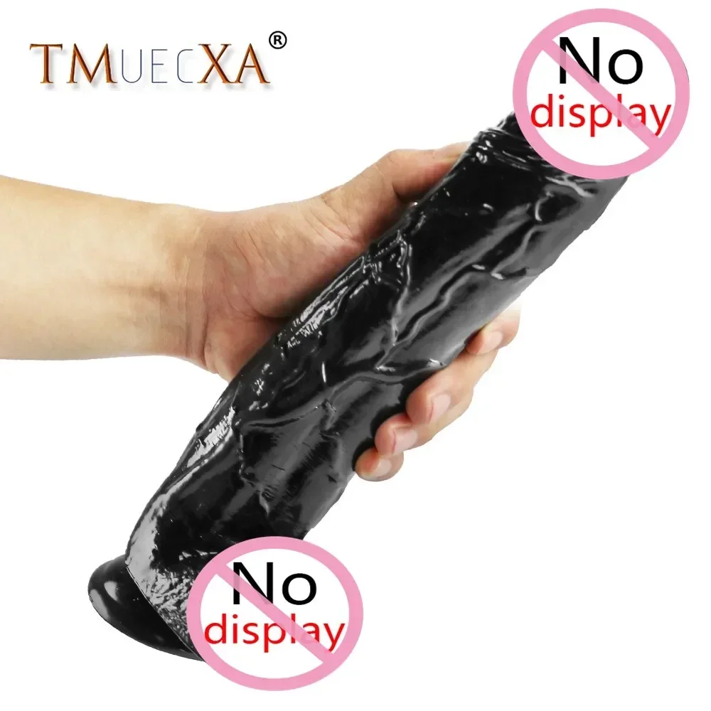 

Black Realistic Simulation Big Dildo with Strap Penis Sex Toy Female Vaginal Anal Masturbator Dick with Suction Cup for Women