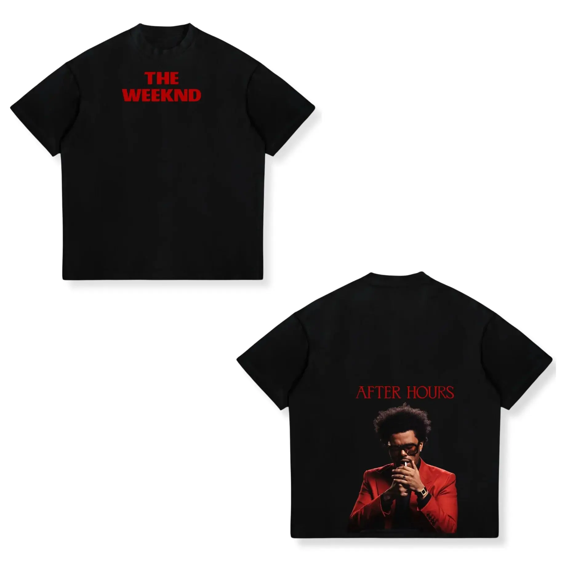Vintage Y2k Tops The Weeknd After Hours Album Graphic T-shirts 90s Hip Hop Gothic T Shirt Casual Loose Print Streetwear Unisex