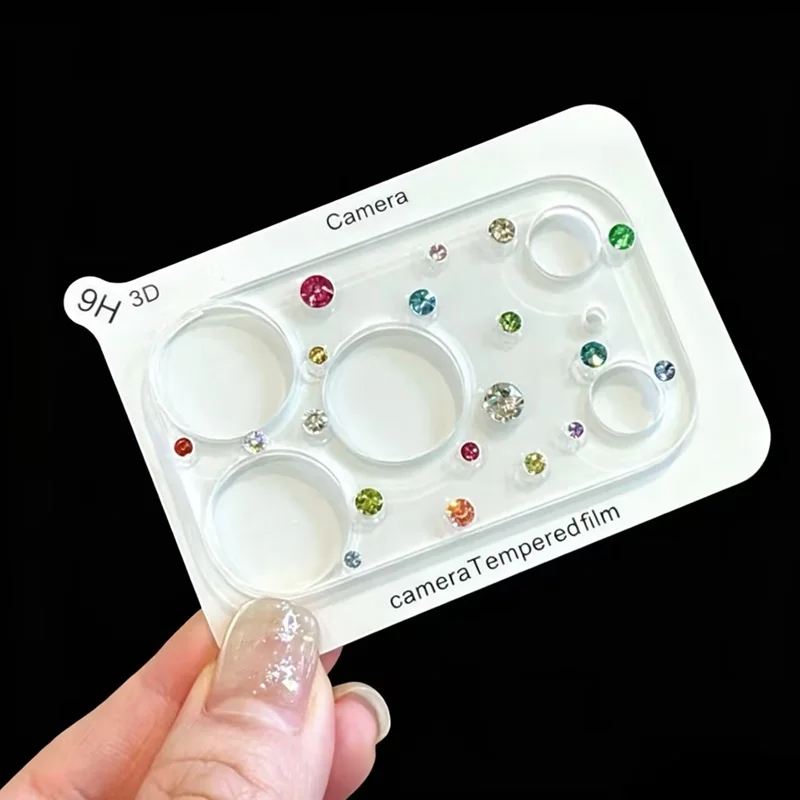 Glitter Diamond Love Heart Camera Protector for iPhone