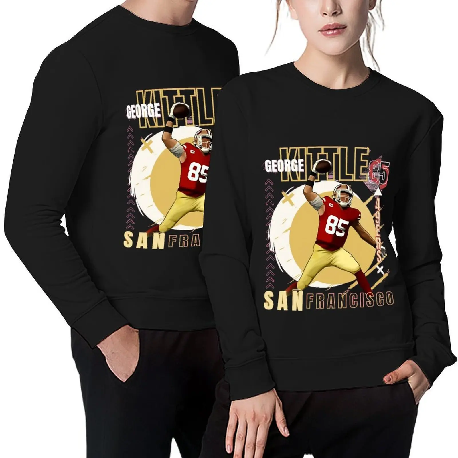 

George Krieger sport Kittle the heart of 49ers poster Pullover men's clothes mens designer clothes japanese style sweatshirt men