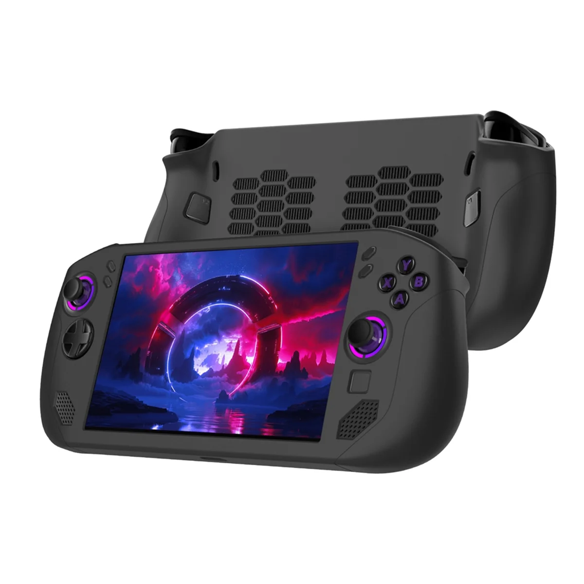 Y34A siliconen beschermhoes voor Legion Go S Shield schokabsorberende hoes Shell Cover voor Legion Go S gameconsole zwart