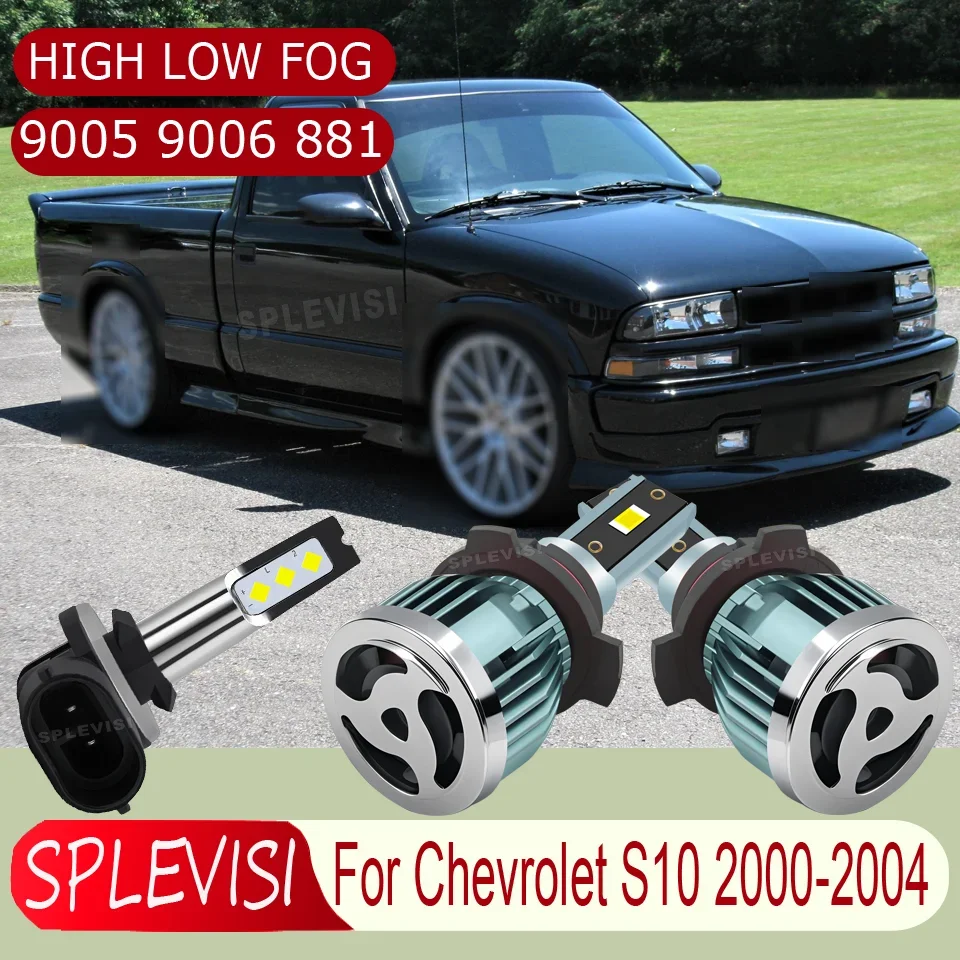 LED Energy Saving durable 12v 9005 9006 881 Headlight Foglight Conversion Set For Chevrolet S10 2000 2001 2002 2003 2004