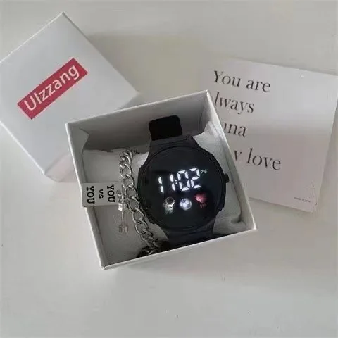 Reloj electrónico de alta belleza para hombre y mujer, pulsera con movimiento minimalista, ideal para estudiantes y fiestas, 2024