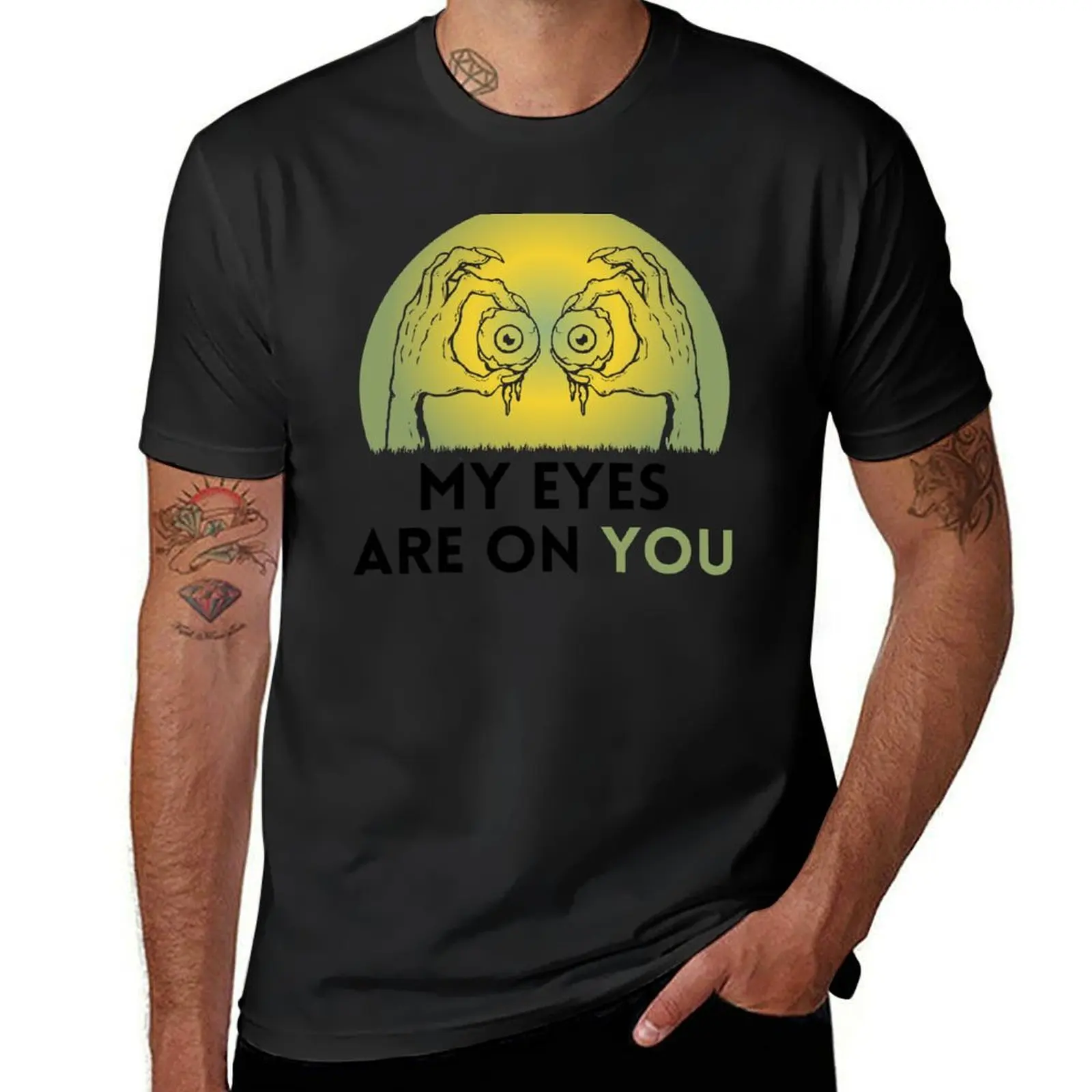 My Eyes Are On You T-shirt hippie clothes Aesthetic clothing for a boy summer tops designer t shirt men