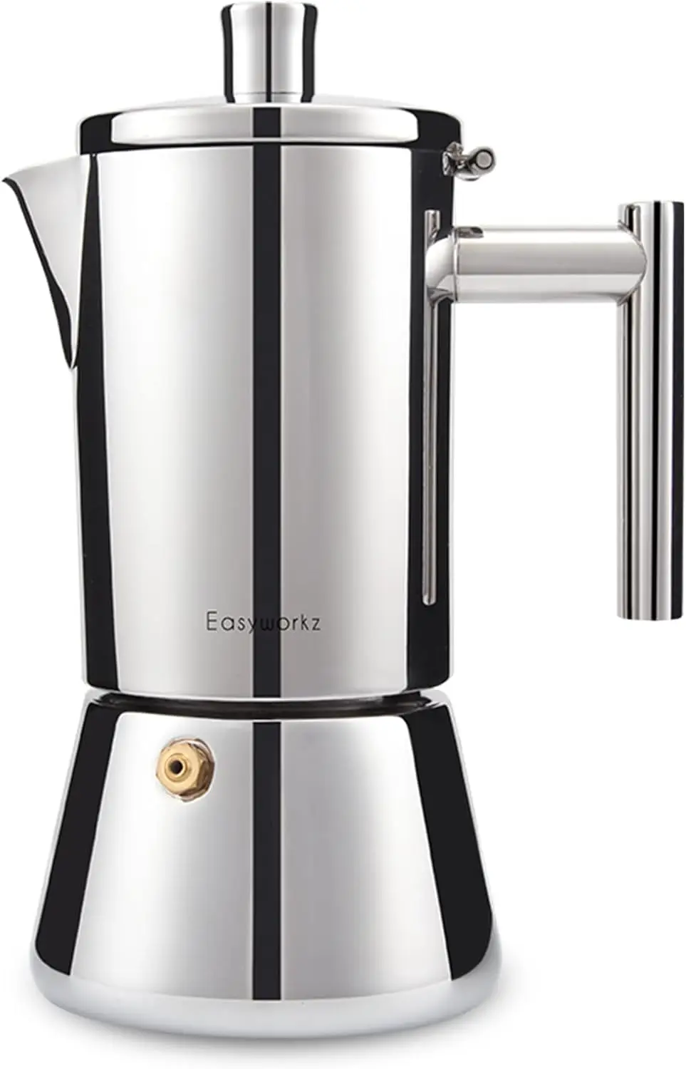 

Stovetop Espresso Maker 4-Cup 6.8 oz Stainless Steel Moka Pot for Gas Induction Electric Cooktops