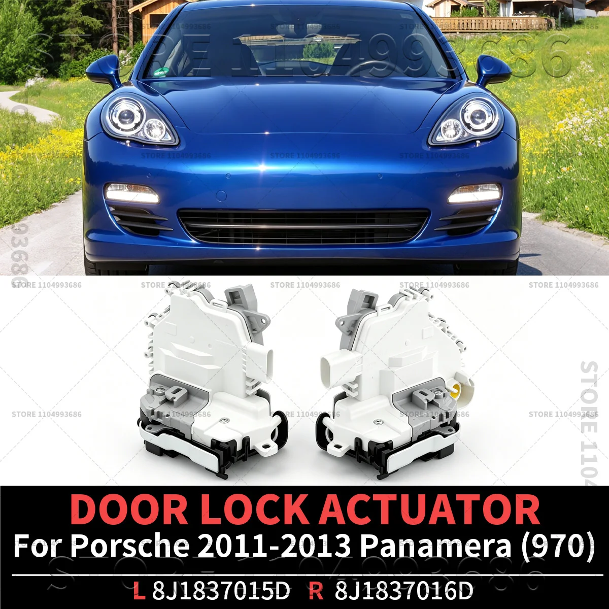 

For Porsche 2011 2012 2013 Panamera Base 4S GTS S (970) Door Lock Actuator OEM 8J1837015D 8J1837016D 8J1837015F 8J1837016F