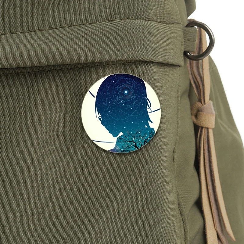 Anime Erased Button Pins Round Creative Cartoon Badge Snap in Design Brooches for Backpack Jewelry Accessories Handmade Gifts view 4