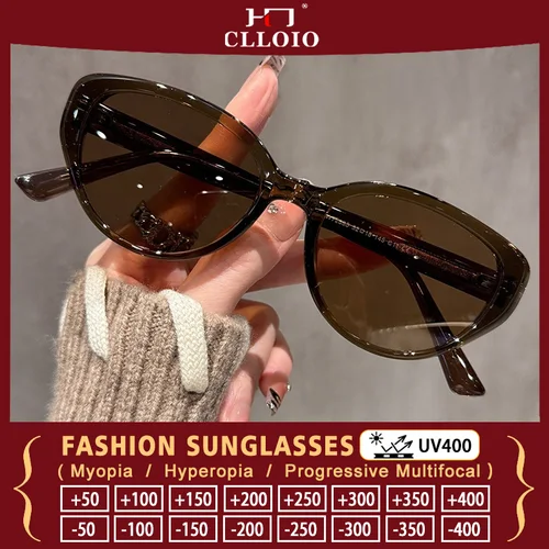 Imagen 1 del producto CLLOIO Premium ojo de gato moda prescripción gafas de sol para miopía gafas de sol de playa para conducir para mujer protección UV400 gafas de lectura