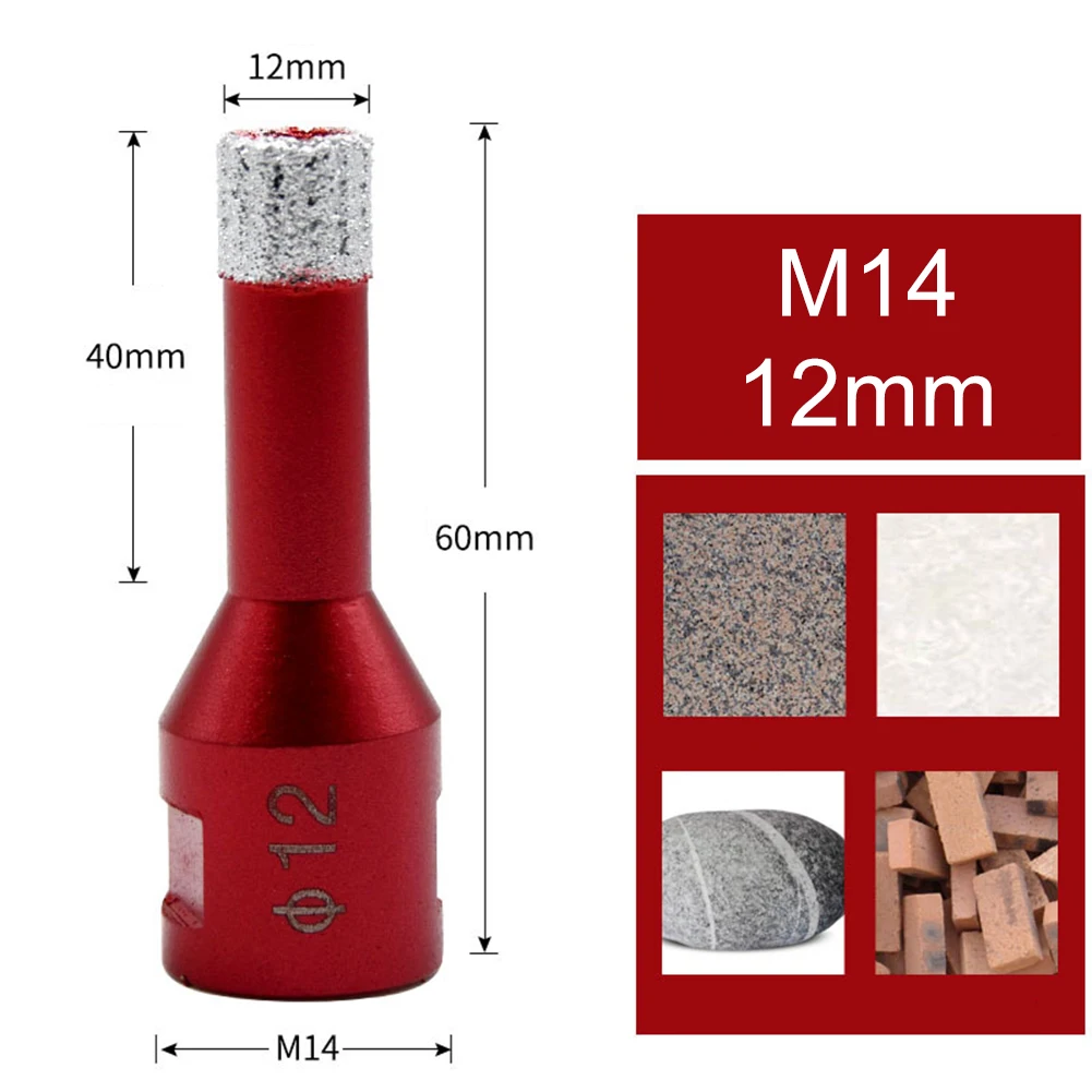 1pc 6-68mm Dry Diamond Drill Bit M14 Dry Diamond Drill Bits For Angle Grinder Porcelain Granite Tile Glass Ceramic Saw Drill Bit