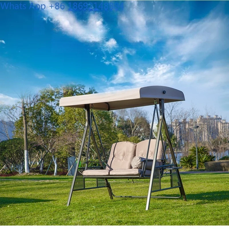 

Уличный садовый стул, железный художественный подвесной синий стул-качалка, уличная мебель, кресло-качалка для двора, качели