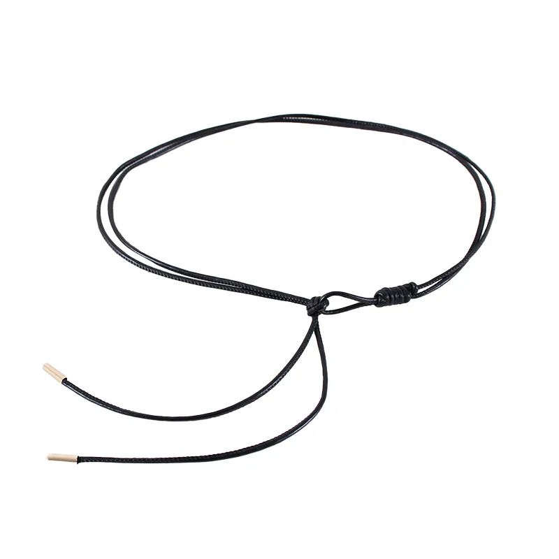New Simple Soft Leather Rope Knot Belt Women's Skirt Summer Versatile Dress Belt Accessories Gift Wholesale