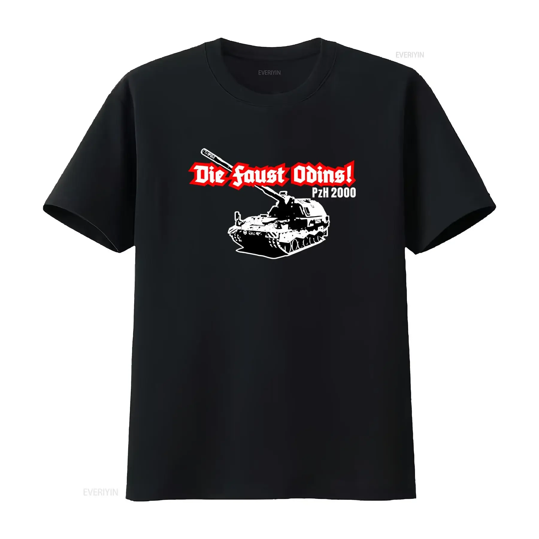 PzH 2000 Die Faust Odins Tank Howitzer Bundeswehr Tanks T Shirt vintage Washed graphic Casual Stretched Comfortable homme