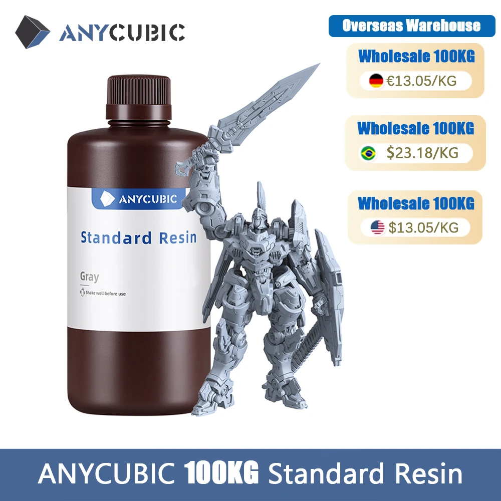 ANYCUBIC 100KG 405nm UV Resin For Photon 3D Printer Photon Mono 7 Printing Material LCD UV Sensitive Resin Standard Resin