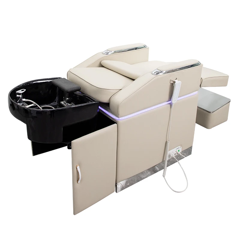 

Hairdresser Shampoo Bed Hair Salon Special Electric Shrink Ceramic Deep Basin High-end Hairdresser Chair