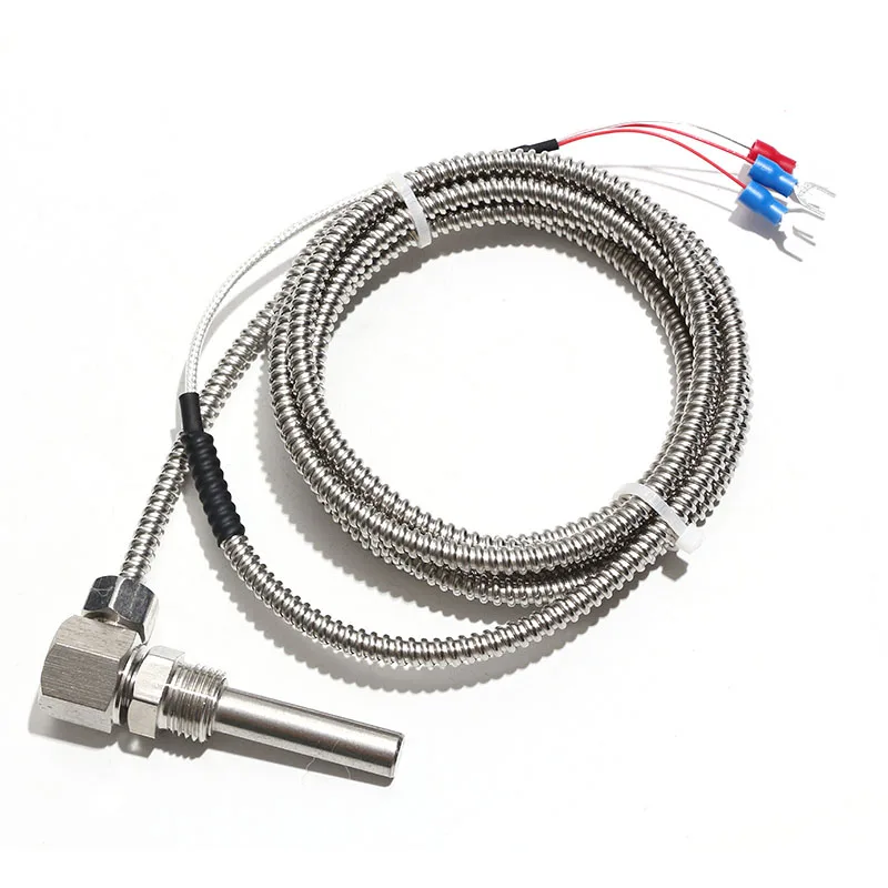 1PC PT100/PT1000 Typ Thermoelement SUS304 Sonde 10*35mm 10*50mm 3-draht motor Lager Rechtwinklig Gewinde Widerstand M16 * 1,5