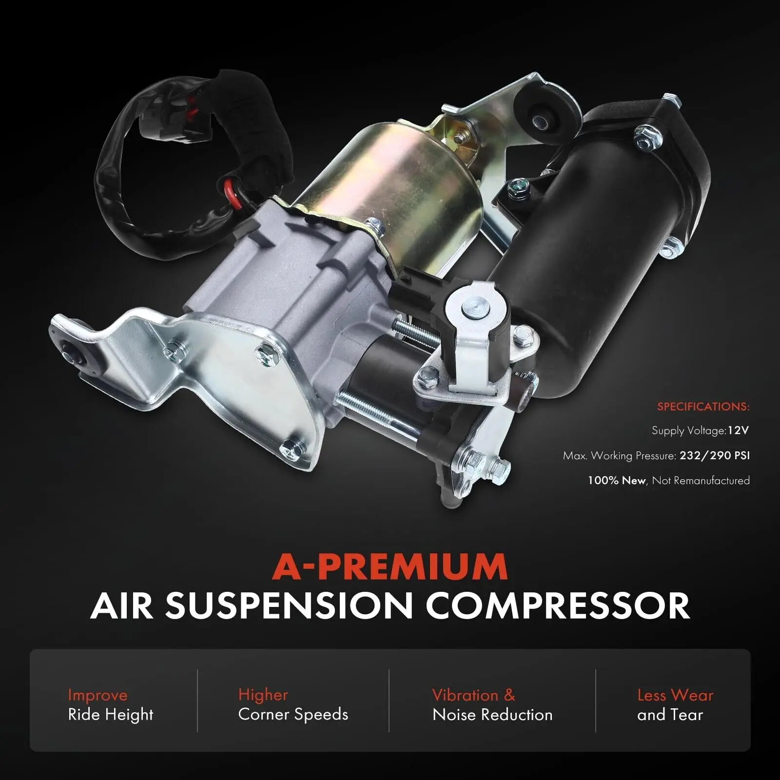 Air Suspension Compressor Pump For Lexus GX460 2010 2011 2012-2019 V8 4.6L SUV 4891060040, 4891060041, 4891060042