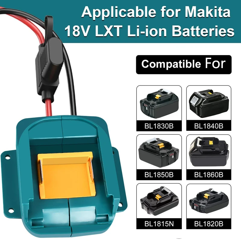 

for Makita 18V Li-Ion Battery 240W 20A DIY Buck Converter Regulator Buck Converter DC 18V to DC 12V Adapter With Switch 30A Fuse