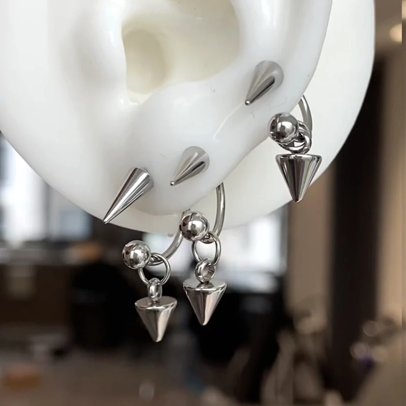 فاسق برشام أقراط للنساء الكورية موضة هندسية أقراط سحر القوطي الجرونج أقراط اكسسوارات الهيب هوب مجوهرات الأزياء #1