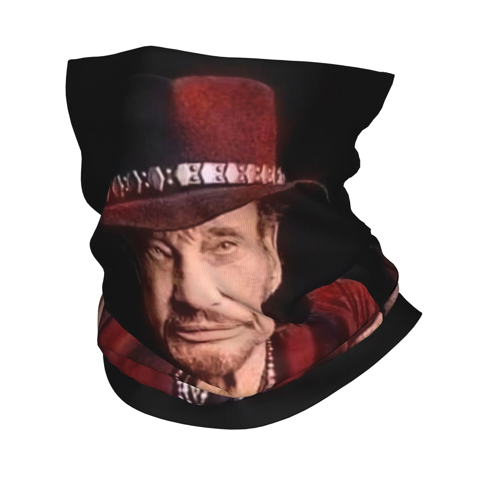 Johnny Hallyday Neck Gaiter Men Women UV Face Shield Winter French Rock Singer Bandana Scarf for Cycling