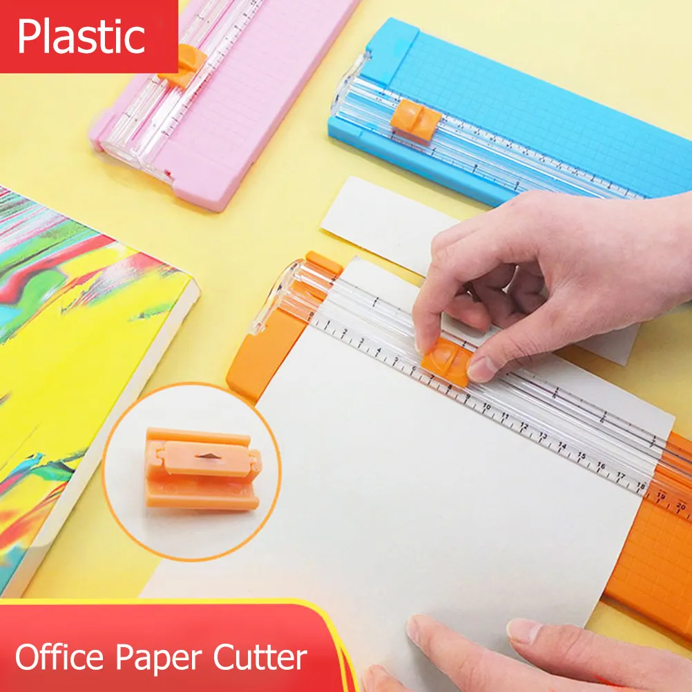 2Pcs Paper Cutter Replacement Blades Premium Plastic Iron Material Safe Hidden Design for Home School Office Craft Cutting