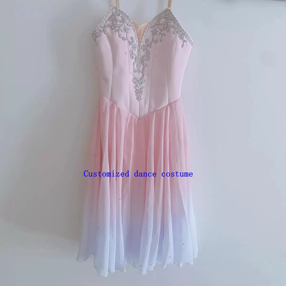 Customized Lyrical Ballet Skirt Gradient Color Customization Dance Competition pink gradient