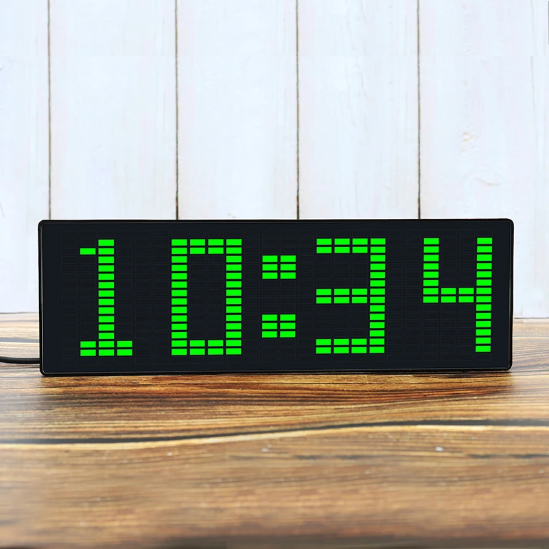 Colorful music spectrum Digital Clock RGB LED display electronic DIY Cool gift