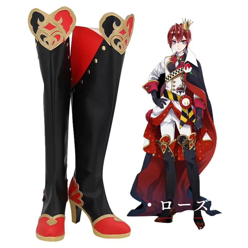 

Twisted Wonderland Riddle Rosehearts Cosplay Shoes Boots Halloween Carnival Party Cosplay Costume Accessory