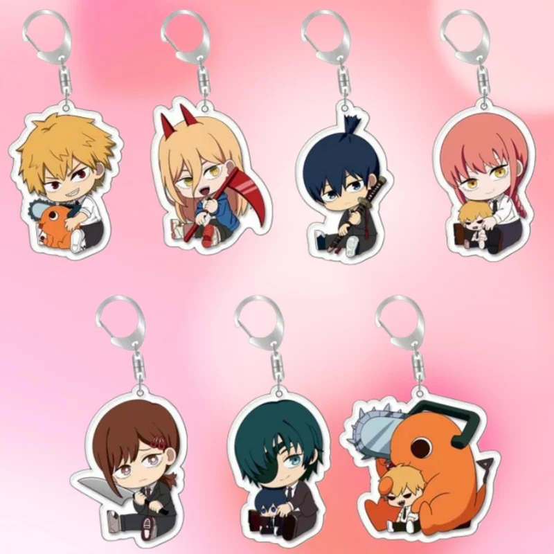 

Акриловый брелок-подвеска 5 см для Chainsaw Man: Почита, Пауэр, Аки Хаякава, Q-версия, аниме, декоративный