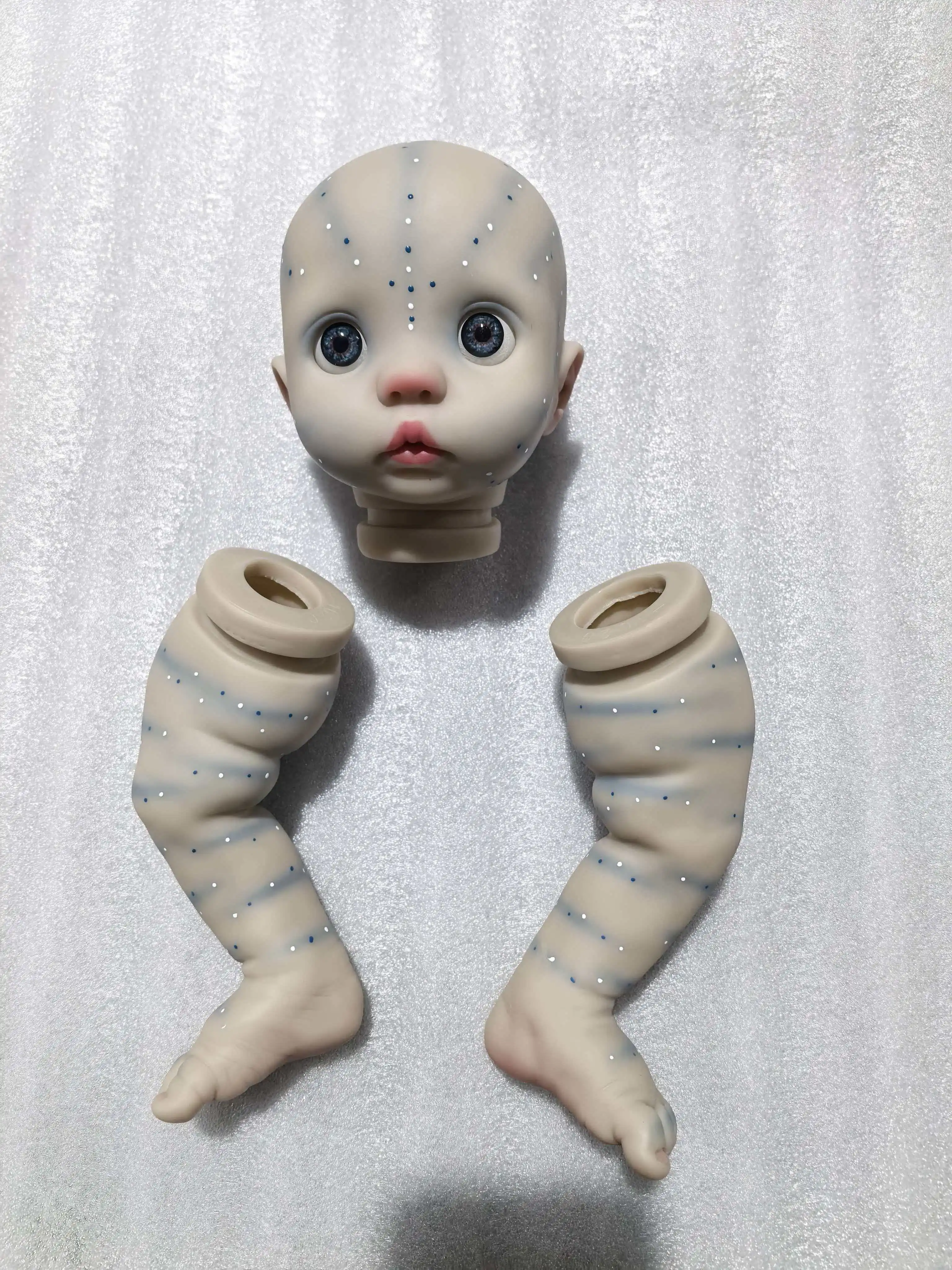 NPK 16inch Already Painted Doll Kit Peeka in Avatar Version come with Cloth Body and Belly Plate