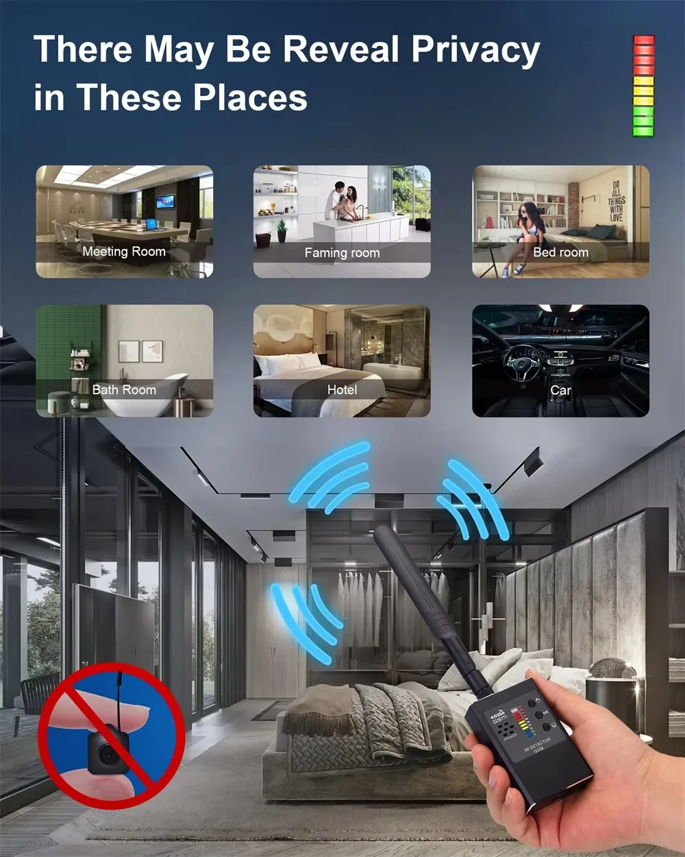 G338 беспроводной детектор радиочастотных сигналов GPS трекер шпионские гаджеты Finder ошибка скрытая камера GSM аудио подслушивание профессиональное обнаружение