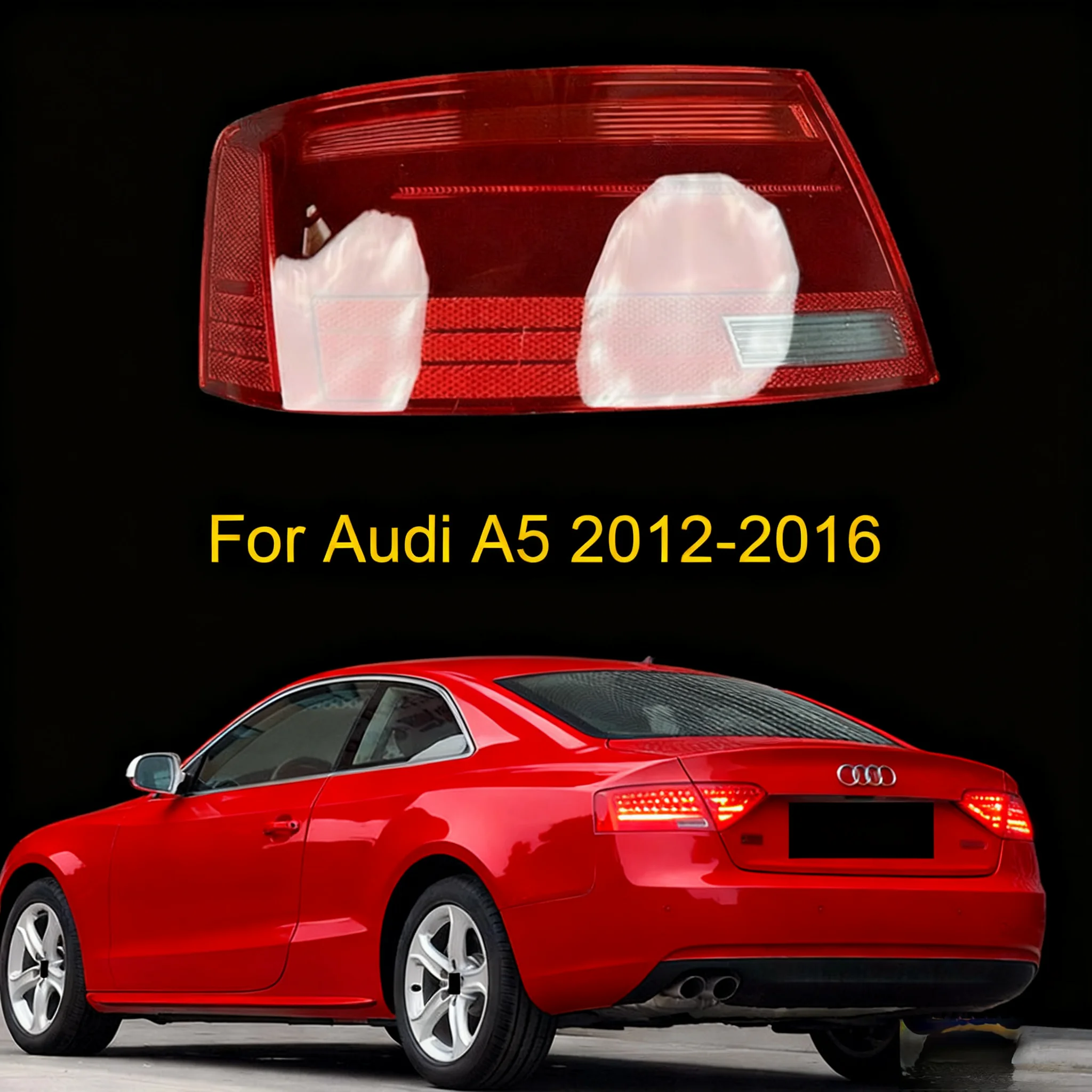 

Auto Case Taillamp Caps for Audi A5 2012-2016 Car Rear Taillight Lens Cover Lampshade Lampcover Tail Lamp Light Shell