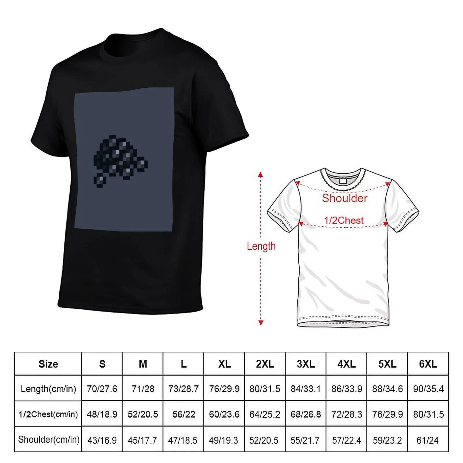 Pixel Fish Eggs, Black T-Shirt man clothes vintage fruit of the loom mens t shirts