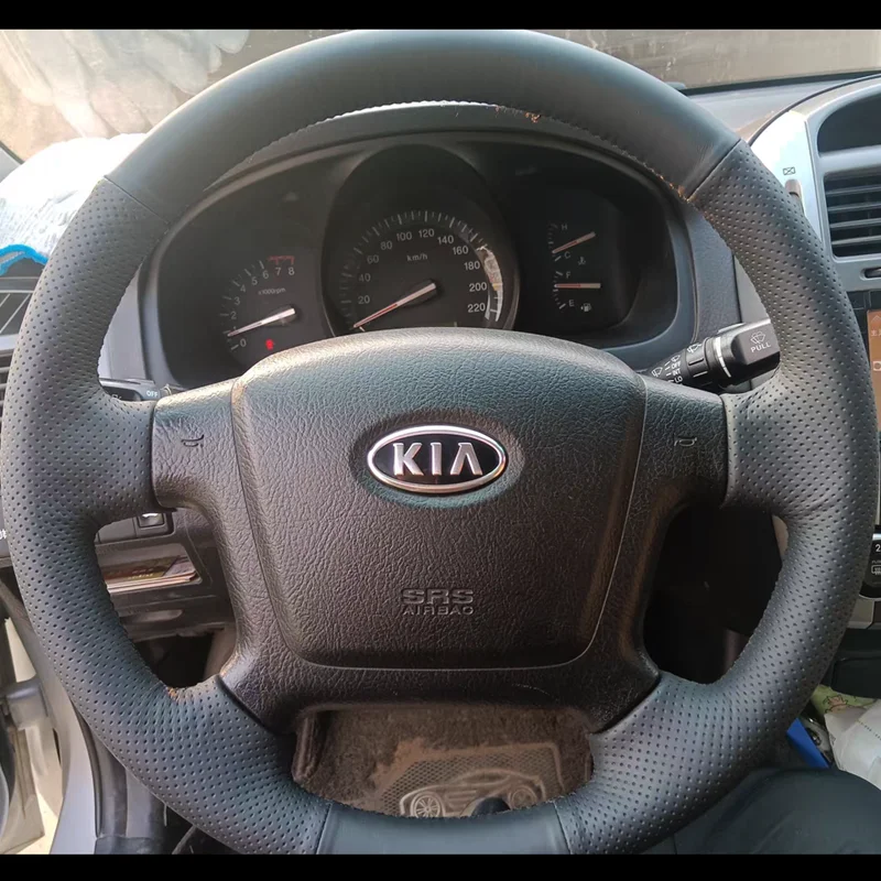 Customize DIY Microfiber Leather Car Interior Interior Steering Wheel Cover For Kia Cerato 2005-2012 Spectra Spectra5 2004-2009