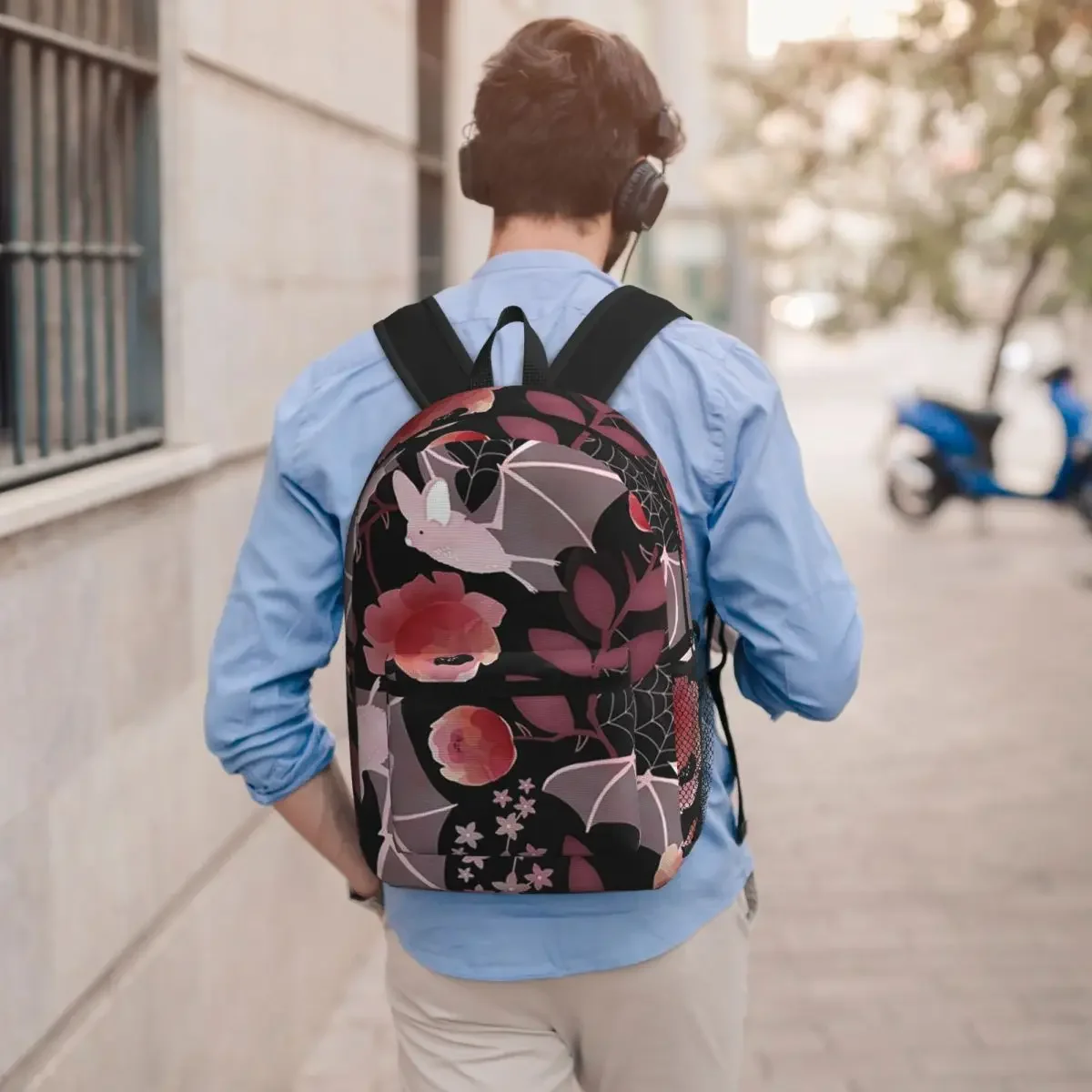 Gothic Spider Web With Roses Backpack Boys Girls BookBag Children School Bag Computer Shoulder Bags for Men Women