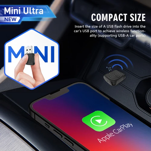 Imagen 2 del producto CarlinKit 5.0 MINI Ultra Inalámbrico CarPlay Android Auto Adaptador Conexión automática