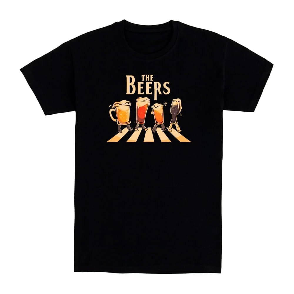 

Beers Graphic Printing Summer Luxury Brand Cotton Men's and Women's T-Shirts Short Sleeves Street Trend Fashion Clothing
