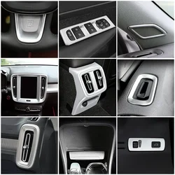 For Volvo XC40 2019-2022 Car Styling Interior Accessories Central Console Decoration Frame Cover Trim ABS Silver Sticker