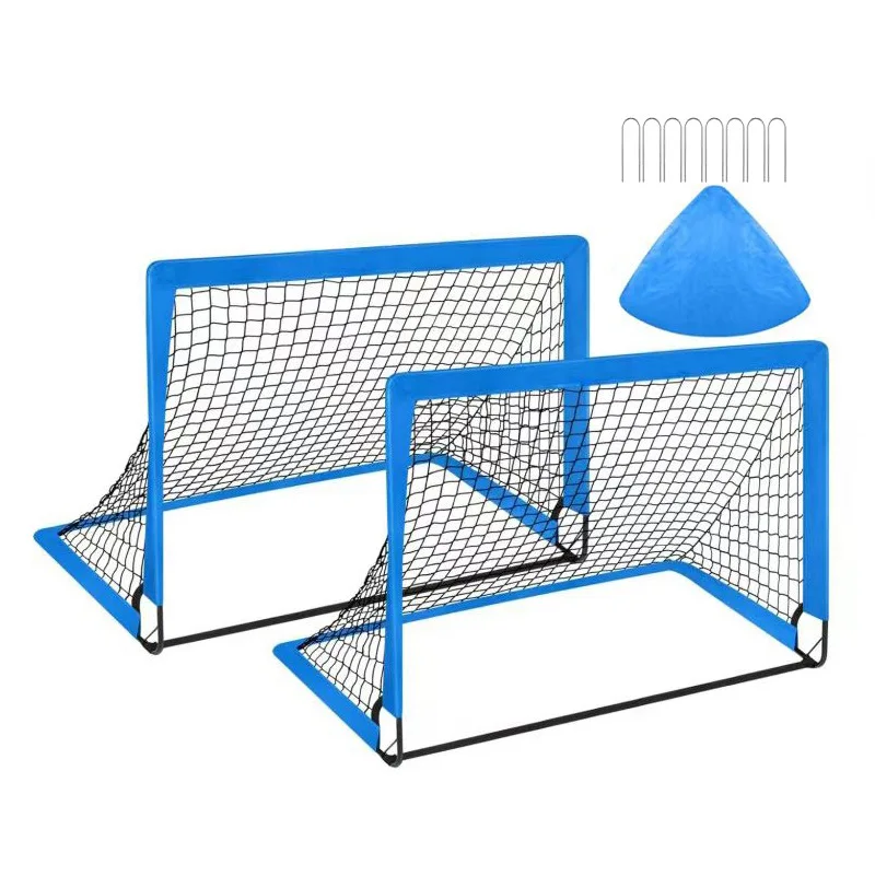 Portería de fútbol portátil para niños, tienda rectangular plegable para deportes al aire libre, Hockey sobre hielo, malla duradera