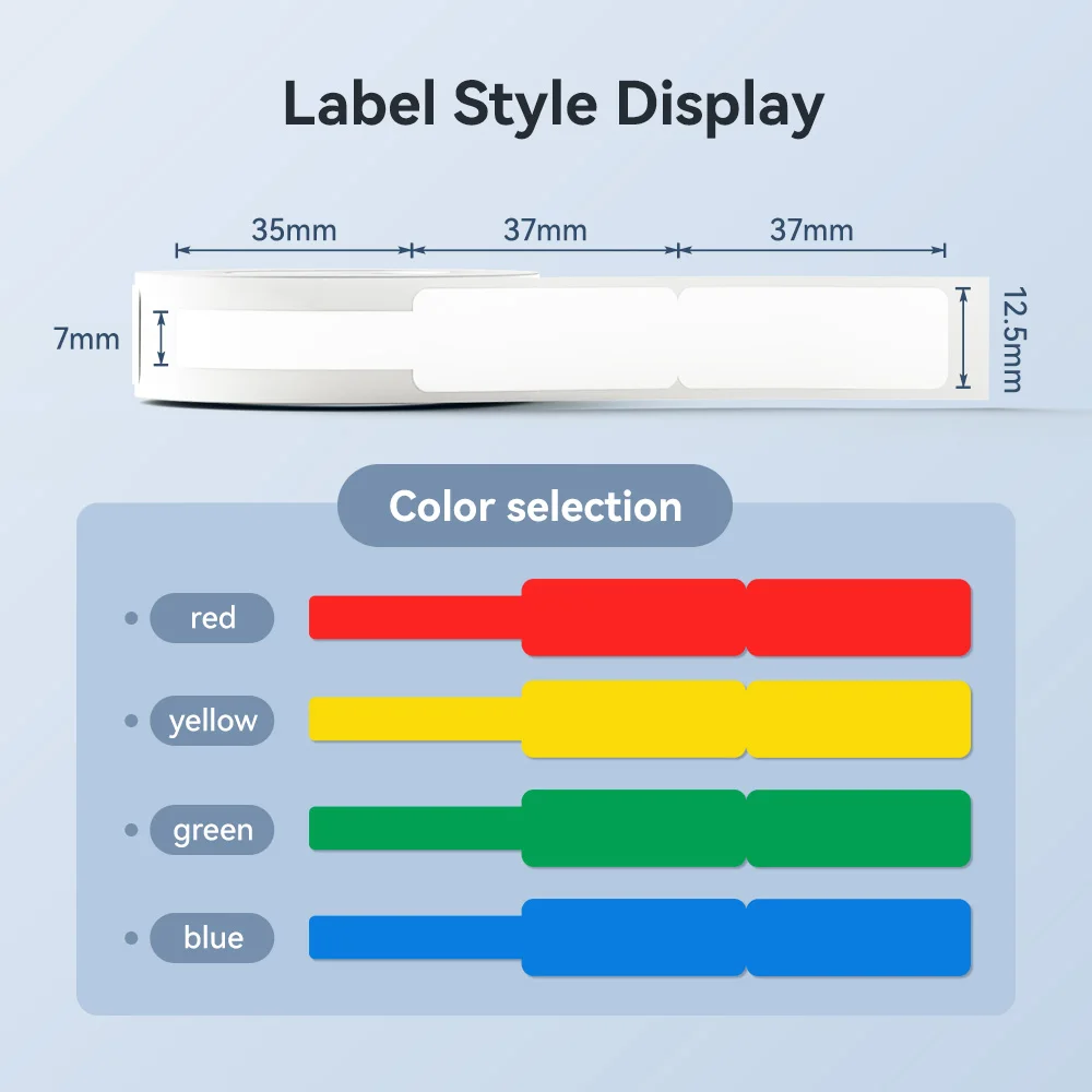 Label kabel 3 rol warna untuk Niimbot D11 D110 D101 H1S Label Label kabel jaringan warna-warni Pinter stiker perekat otomatis