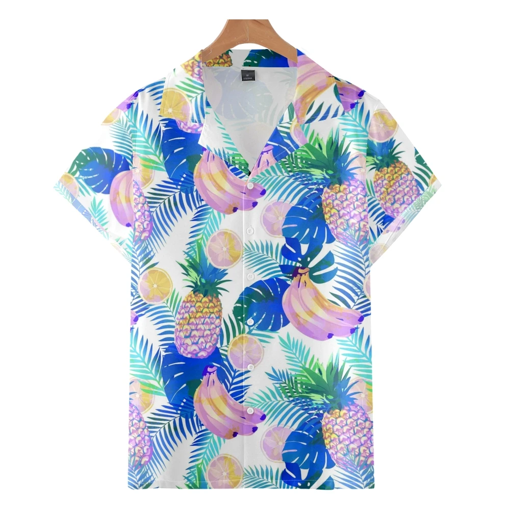 

Men's Fashion Cuban Style Hawaiian Shirt Flamingo 3D Print Cozy Casual Short Sleeve Beach Oversized Clothes 8