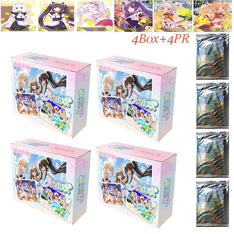 

Wholesale 4box Goddess Story Girl Carnival HR YR Collection Cards Anime Girl Swimsuit Bikini Feast Children Toys Hobbies Gif