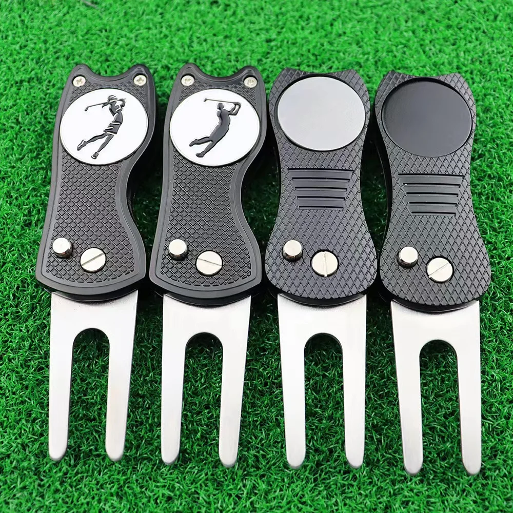 Outil de réparation d\'ot de golf multifonction, accessoires de golf, fourche verte, aides à l\'entraînement, contient une marque de balle de golf