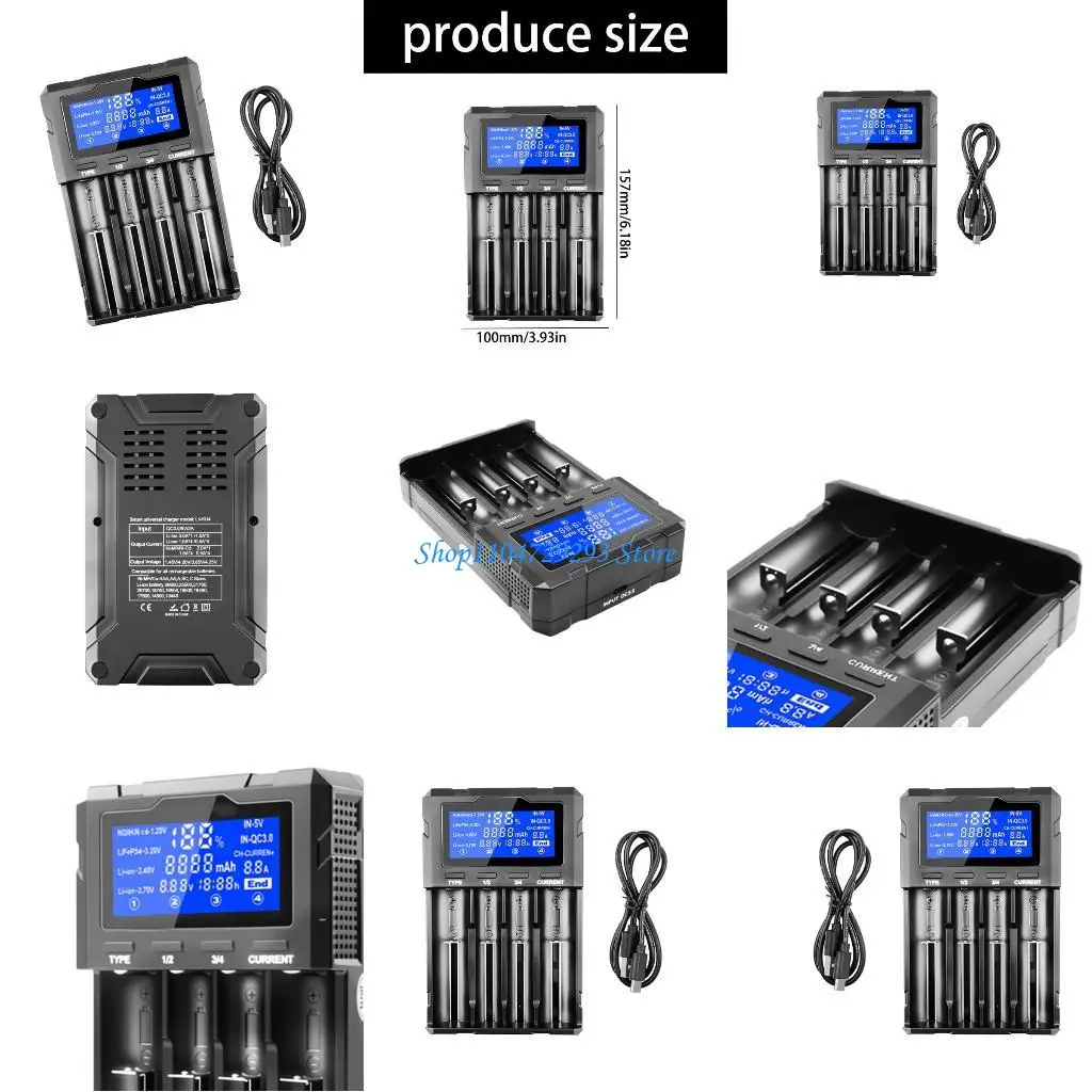 

Y2GD 18650 Battery Charging Slot 4 Slot Power Case Battery Charging Case