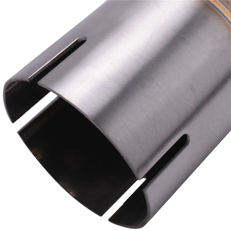 

2X Motorbike Middle Exhaust Middle Mid Link Pipe Connector For Kawasaki Z900 2017-2018 Without Exhaust Muffler