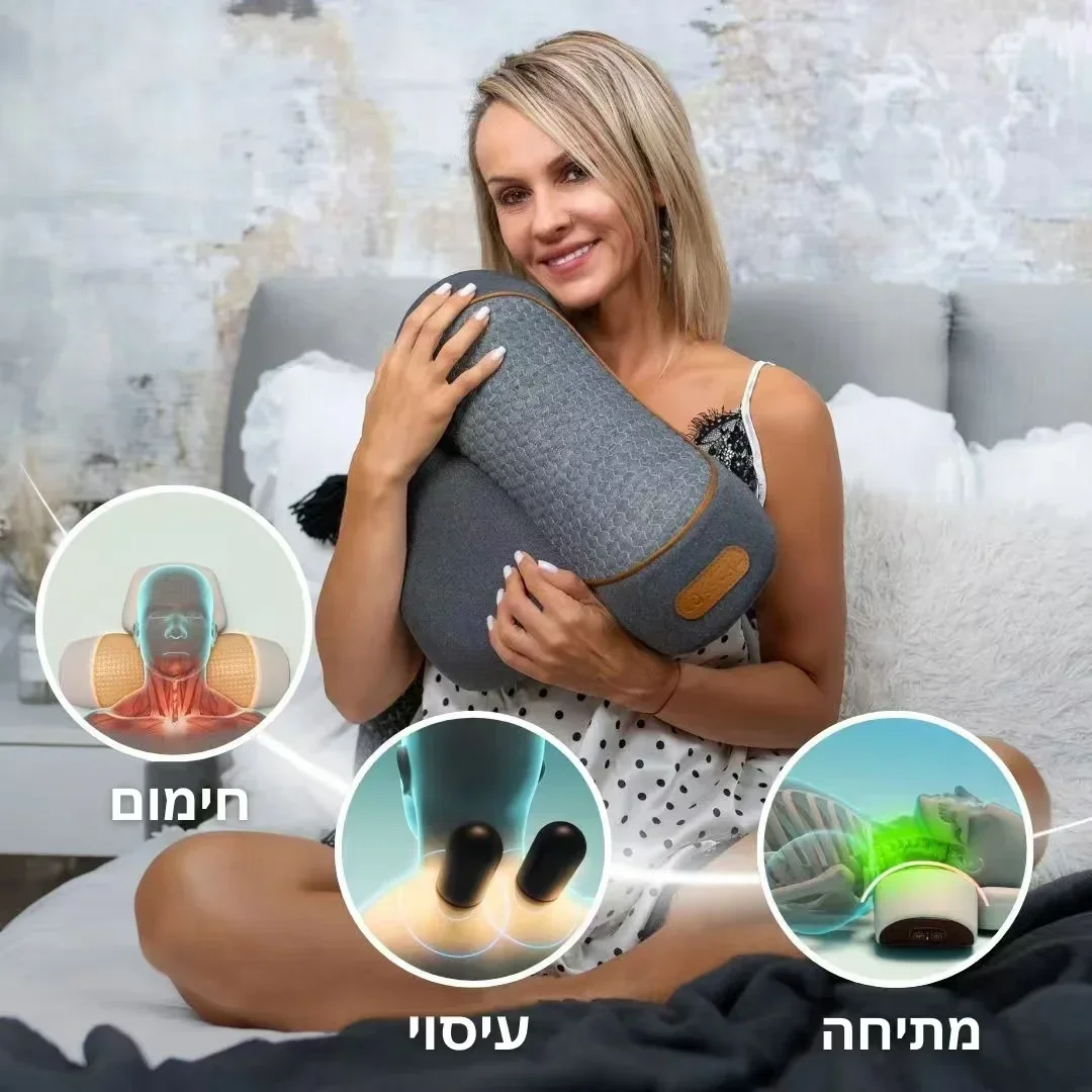 Okayso Pillow Massage Neck Hump 3-in-1 Neck Massage Pillow Heated Massage Neck Pillow Memory Foam Pillows