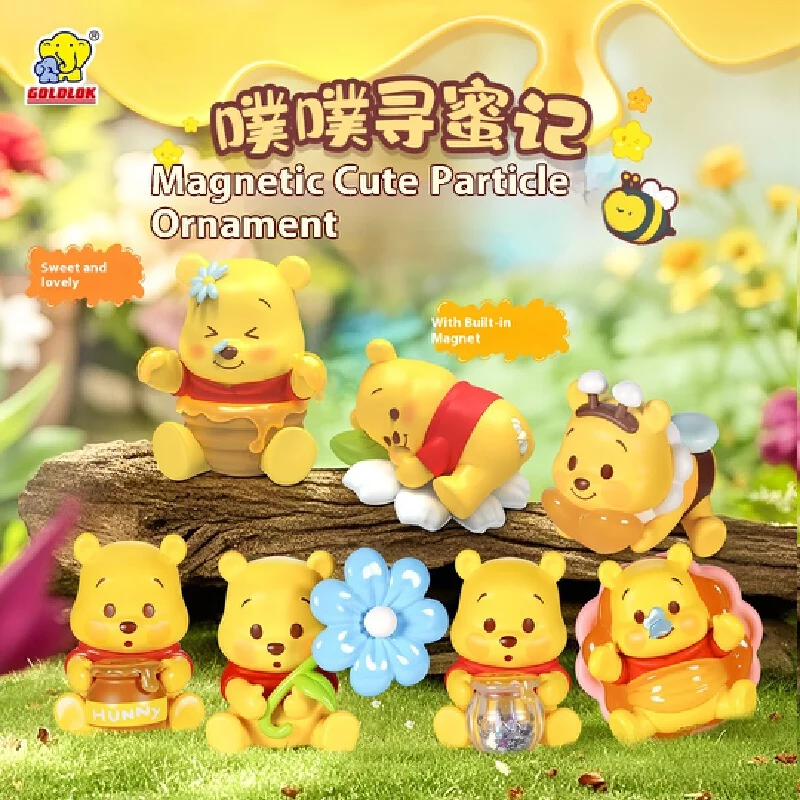 

Goldlok Pluplop Honey Hunt Magnetic Cute Particle Ornament Bear Blind Box Blind Bag Trendy Play Gift Surprise Blind Box Happy Gi
